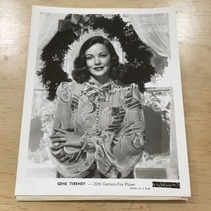 Vintage image Gene Tierney in “Christmas at Home”